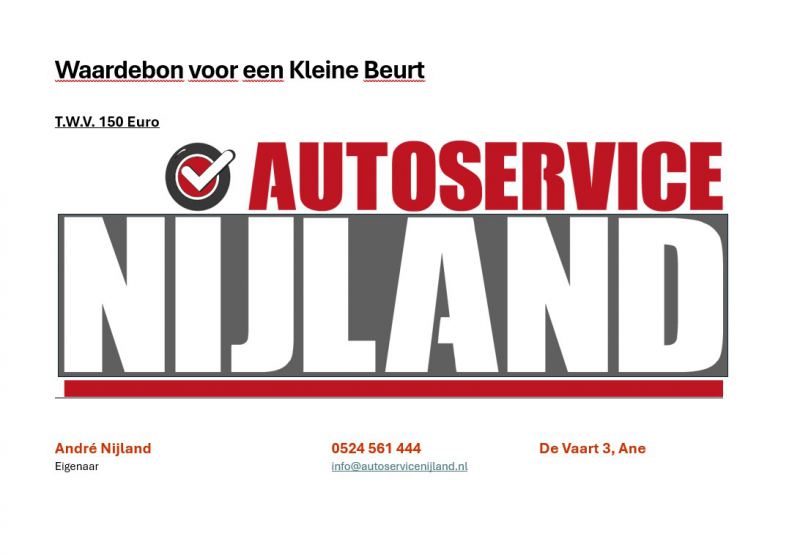 [685] Kleine Beurt voor de auto, aangeboden door Autoservice Nijland Ane