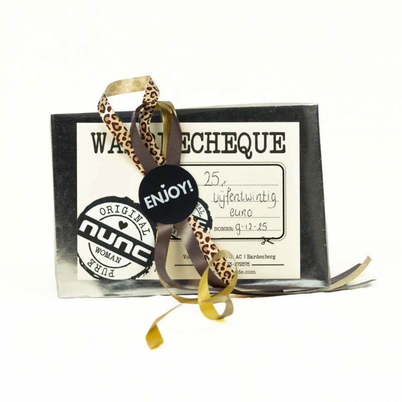 [406] Waardecheque t.w.v. €25,- van Nunc 